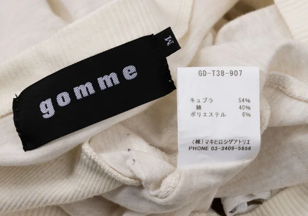 gomme Different Materials Panel-switching Design T-shirt K-171956_015