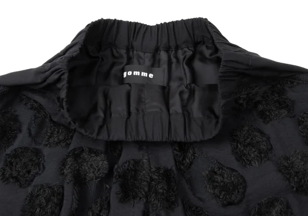 gomme Cotton Blend Front Shaggy Dot Wide Cropped Pants K-171957_004