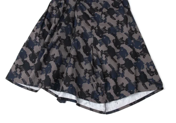 gomme Cotton Airplane Print Asymmetrical Skirt K-171958_006