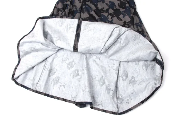 gomme Cotton Airplane Print Asymmetrical Skirt K-171958_007