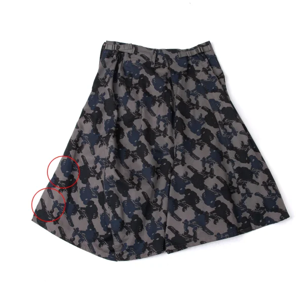 gomme Cotton Airplane Print Asymmetrical Skirt K-171958_008