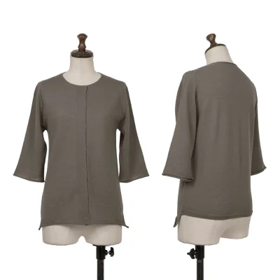ALFASPIN Wool Hook 3/4 sleeve Cardigan