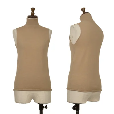 ALFASPIN Wool High-neck Sleeveless Knit Top