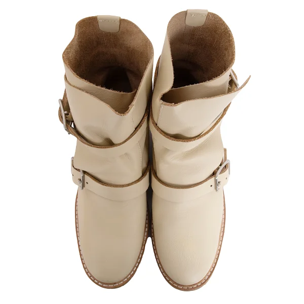 zucca Double Belted Design Leather Engineer Boots K-171961_002