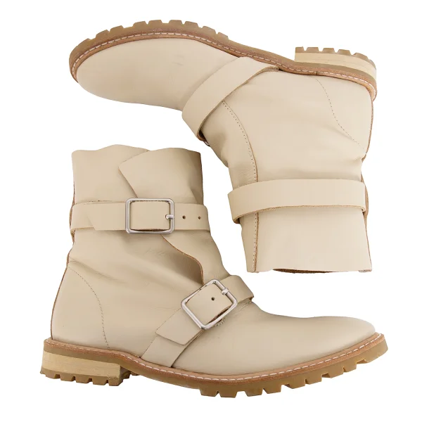 zucca Double Belted Design Leather Engineer Boots K-171961_003