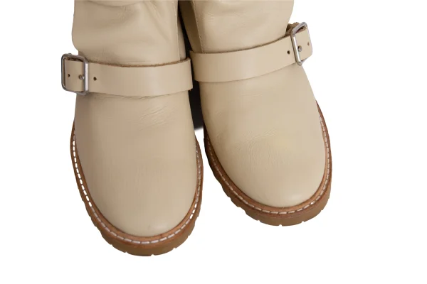 zucca Double Belted Design Leather Engineer Boots K-171961_004