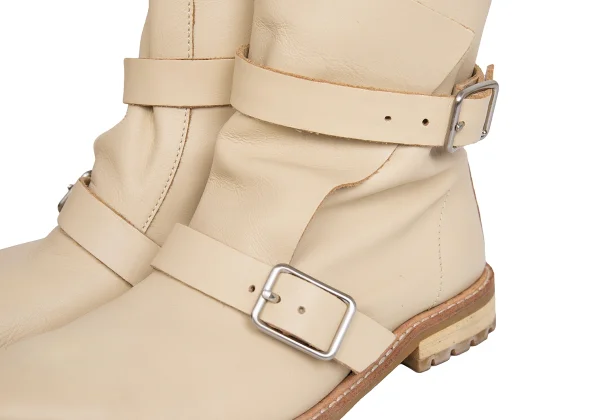zucca Double Belted Design Leather Engineer Boots K-171961_005