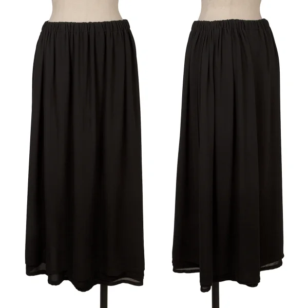 tricot COMME des GARCONS Polyester Layered Skirt Black M K-171967_001