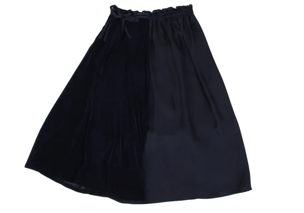 Y's Velour Switching Asymmetrical Dropped Crotch Pants K-171968_002