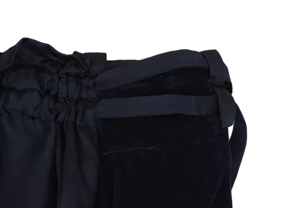 Y's Velour Switching Asymmetrical Dropped Crotch Pants K-171968_010