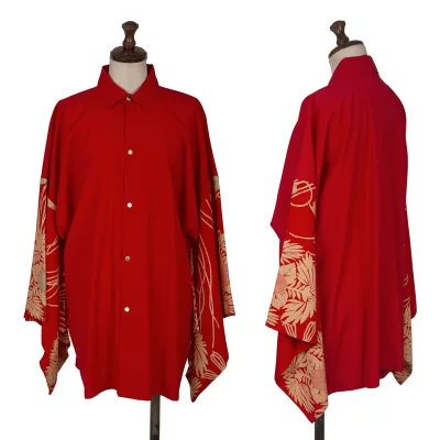 Yohji Yamamoto FEMME Crepe Kimono Sleeve Blouse