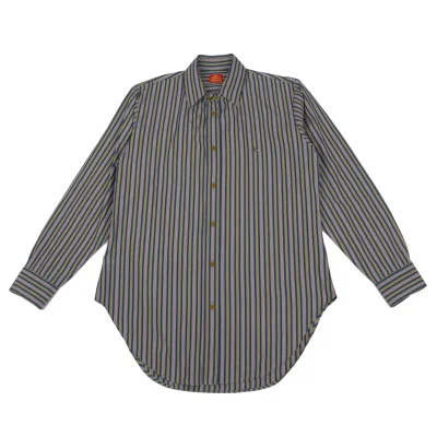 Vivienne Westwood Orb Embroidered Stripe Long Sleeve Shirt