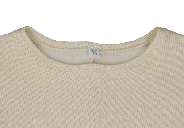 Y's Shirt Sleeve Switching Rib Knit Sweater K-171974_003