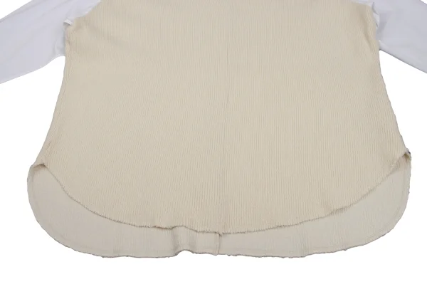 Y's Shirt Sleeve Switching Rib Knit Sweater K-171974_009