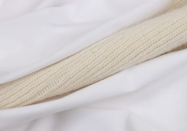 Y's Shirt Sleeve Switching Rib Knit Sweater K-171974_012
