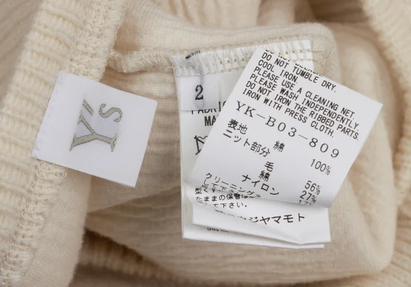 Y's Shirt Sleeve Switching Rib Knit Sweater K-171974_014