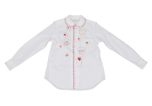 COMME des GARCONS Stitch Design Round-collar Shirt K-171976_002
