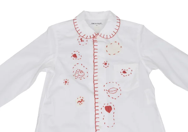 COMME des GARCONS Stitch Design Round-collar Shirt K-171976_003