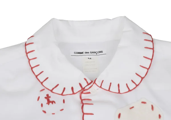 COMME des GARCONS Stitch Design Round-collar Shirt K-171976_004