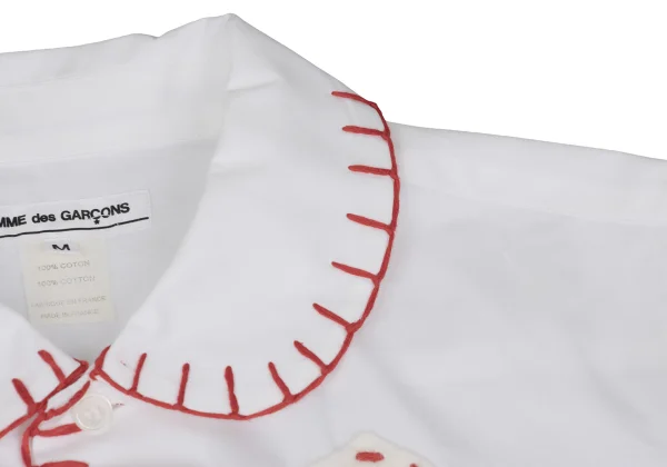 COMME des GARCONS Stitch Design Round-collar Shirt K-171976_005