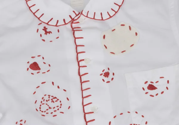 COMME des GARCONS Stitch Design Round-collar Shirt K-171976_011