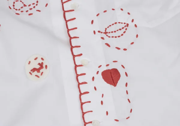 COMME des GARCONS Stitch Design Round-collar Shirt K-171976_012