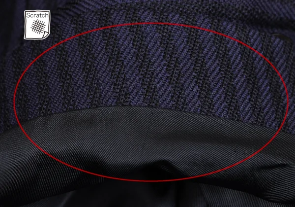 COMME des GARCONS Wool Striped Weave Cutting Design Coat K-171978_009