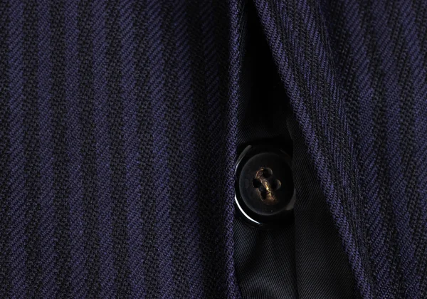 COMME des GARCONS Wool Striped Weave Cutting Design Coat K-171978_013