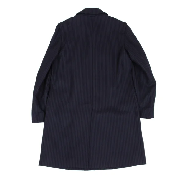 COMME des GARCONS Wool Striped Weave Cutting Design Coat K-171978_016