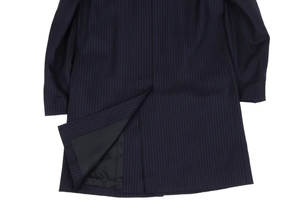 COMME des GARCONS Wool Striped Weave Cutting Design Coat K-171978_017