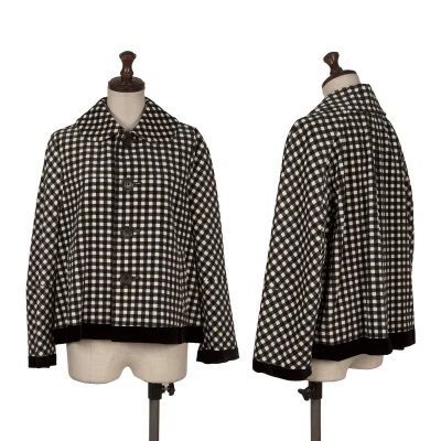 tricot COMME des GARCONS Velour Check Round Collar Jacket