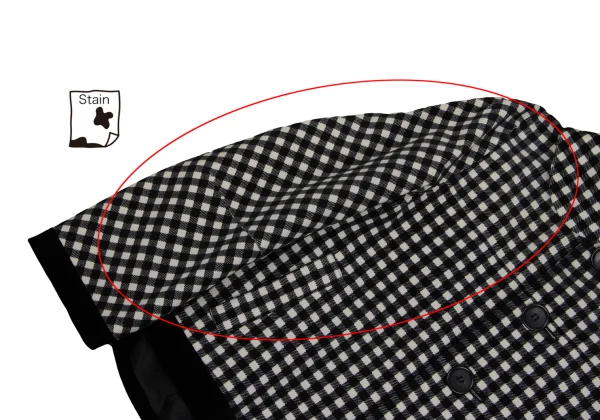 tricot COMME des GARCONS Velour Check Round Collar Jacket K-171979_007