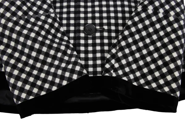 tricot COMME des GARCONS Velour Check Round Collar Jacket K-171979_008