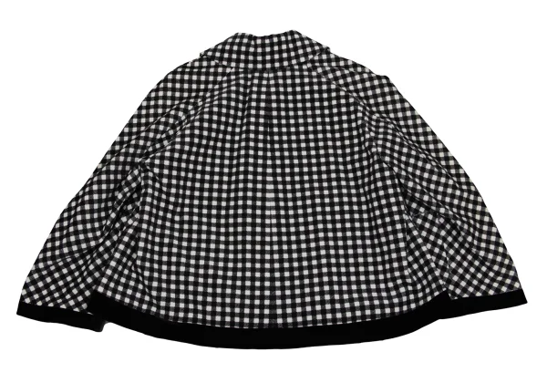 tricot COMME des GARCONS Velour Check Round Collar Jacket K-171979_013
