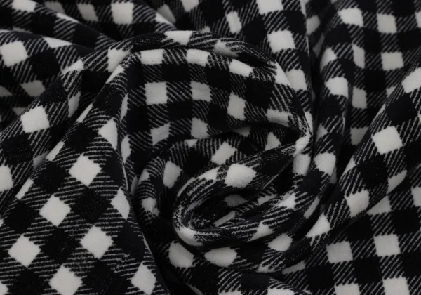 tricot COMME des GARCONS Velour Check Round Collar Jacket K-171979_015