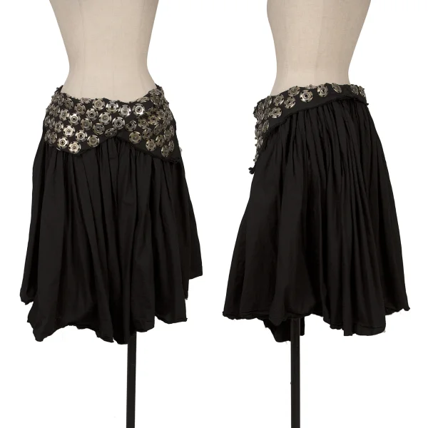 JUNYA WATANABE COMME des GARCONS Snap Button Design Gather Skirt Black M K-171983_001