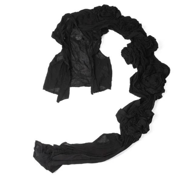 COMME des GARCONS Gathered Corsage-Style Stole Vest K-171986_002