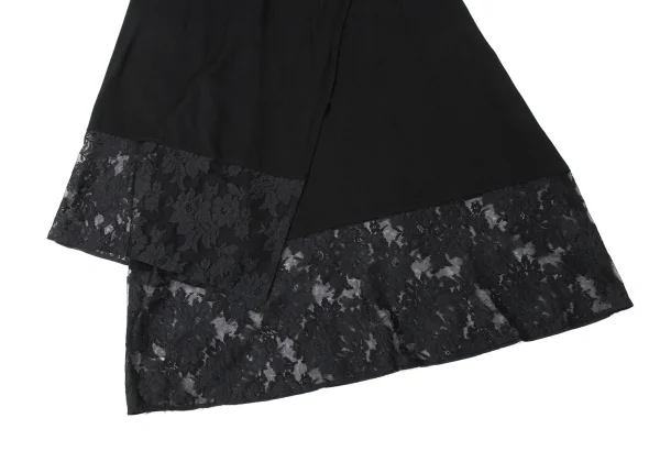 Yohji Yamamoto NOIR Floral Lace Switching Pants Design Skirt K-171988_008