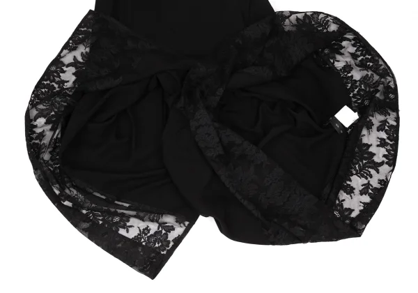 Yohji Yamamoto NOIR Floral Lace Switching Pants Design Skirt K-171988_011