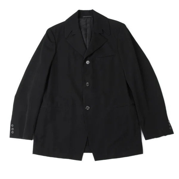 Yohji Yamamoto POUR HOMME Lapel Design Wool Jacket Black M K-171989_001