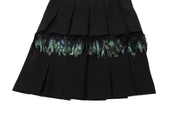 COMME des GARCONS Feather Detachable Pleats Skirt K-171990_005