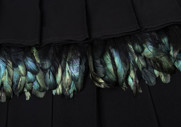 COMME des GARCONS Feather Detachable Pleats Skirt K-171990_006