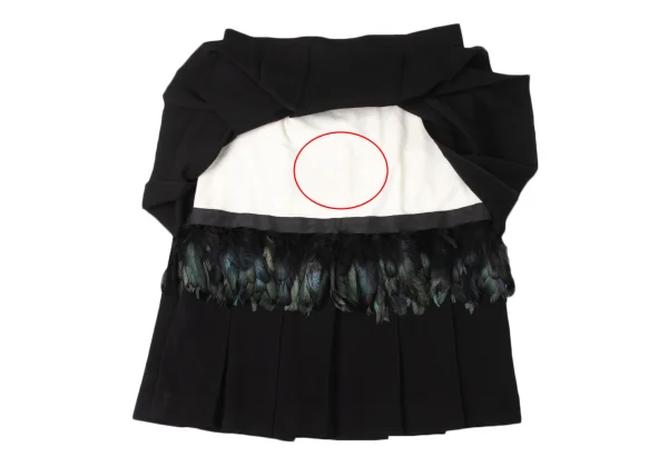 COMME des GARCONS Feather Detachable Pleats Skirt K-171990_007