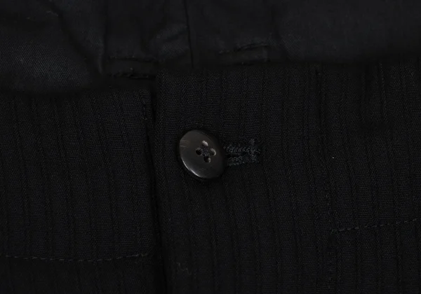 Yohji Yamamoto POUR HOMME Wool Striped Weave Tuck Tapered Pants K-171997_003