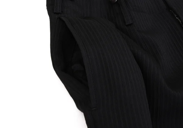 Yohji Yamamoto POUR HOMME Wool Striped Weave Tuck Tapered Pants K-171997_005