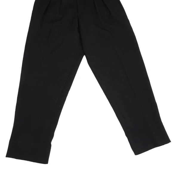 Yohji Yamamoto POUR HOMME Wool Striped Weave Tuck Tapered Pants K-171997_007