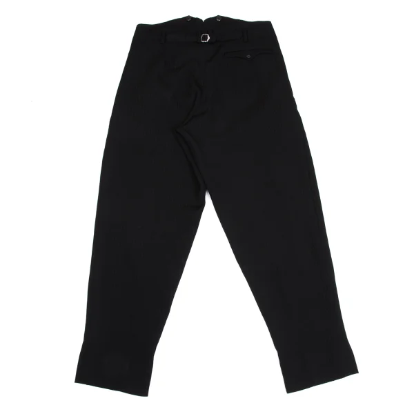 Yohji Yamamoto POUR HOMME Wool Striped Weave Tuck Tapered Pants K-171997_009