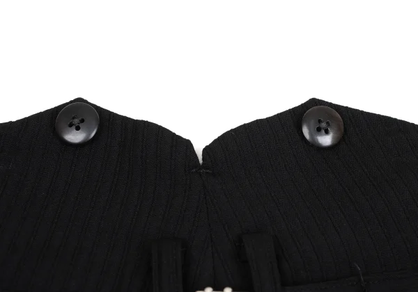 Yohji Yamamoto POUR HOMME Wool Striped Weave Tuck Tapered Pants K-171997_011