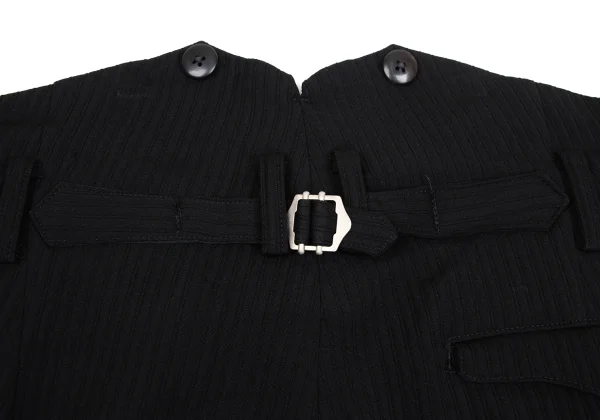 Yohji Yamamoto POUR HOMME Wool Striped Weave Tuck Tapered Pants K-171997_012