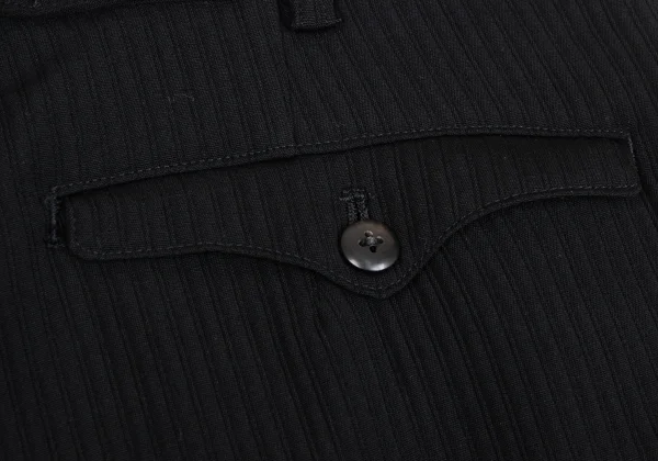 Yohji Yamamoto POUR HOMME Wool Striped Weave Tuck Tapered Pants K-171997_013